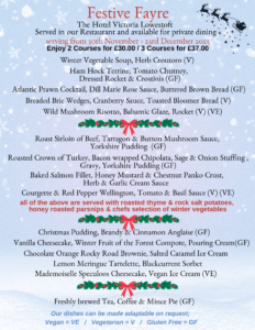 Festive Fayre Menu 2025 Hotel Victoria