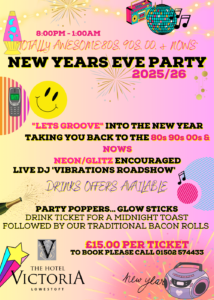 80s and 90s New Years Eve Party hotel Victoria