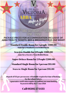 Abba room hire 2026 Hotel Victoria