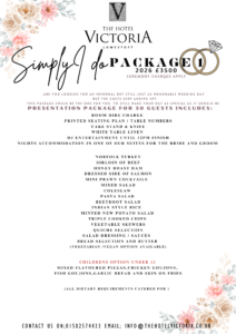 Wedding package one Hotel Victoria