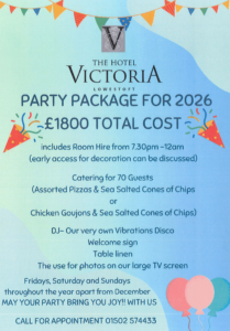 Party Package 2026 Hotel Victoria